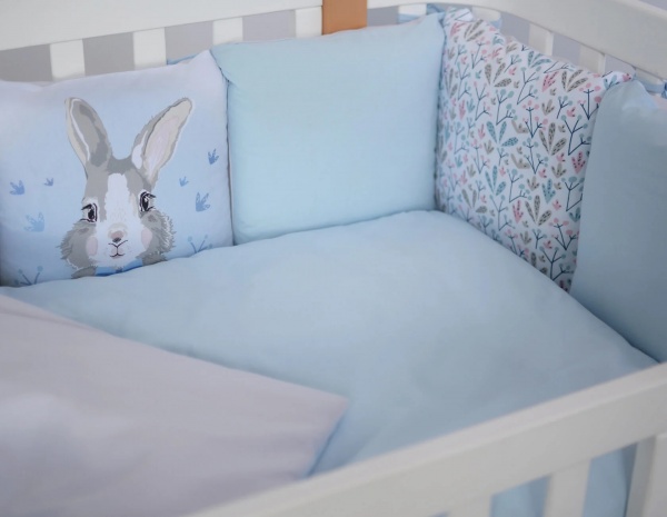 Комплект для дитячого ліжечка Baby Veres Summer Bunny New блакитний