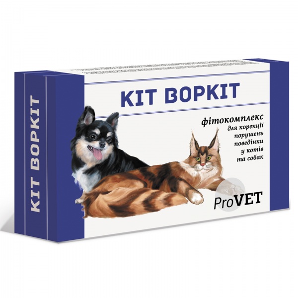 Кормовая добавка ProVET Кіт Воркіт фитокомплекс для коррекции нарушений поведения у кошек и собак (эмульсия)
