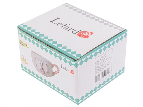 Чашка Flower Bunny 400 мл розовый Lefard