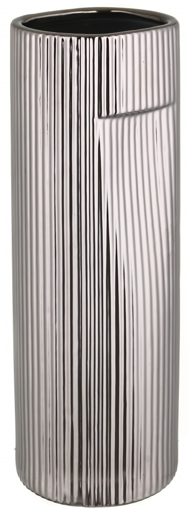 Ваза керамическая Pinsung Ceramics Nooka 36 см серебряная матовая PS33411