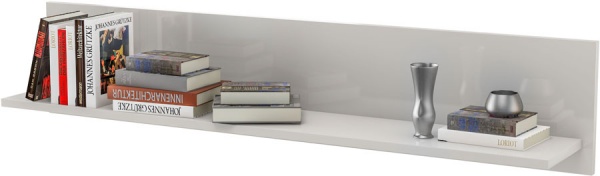 Полка Karat KRWHPO-1500 1500x300 мм белый глянец 