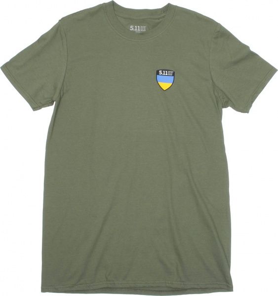 Футболка 5.11 Tactical Shield Ukraine Лимитированная Серия [225] Military Green XL р. XL оливковый 