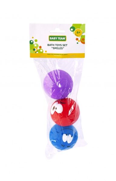 Набор игрушек для ванной Baby Team Смайлики в ассортименте 9023