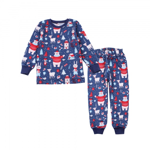 Піжама дитяча унісекс Фламінго р.98 темно-синій 329-329 