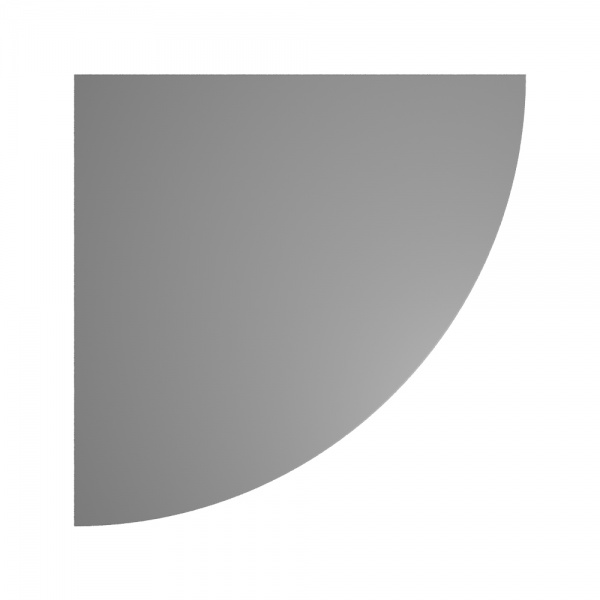 Полиця DC кутова радіусна 300x16x300 мм світло-сірий 