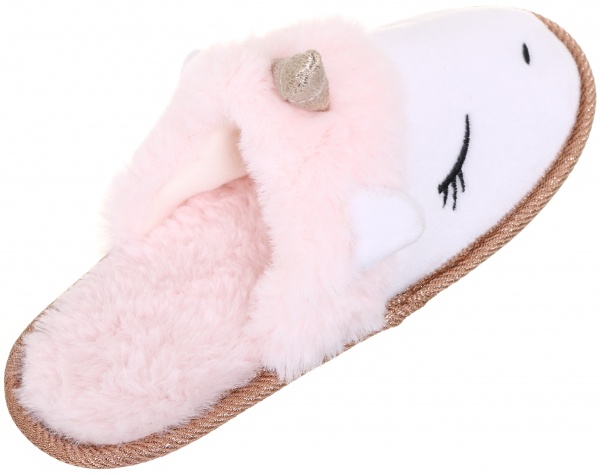 Тапочки детские Единорог р.32/33 бело-красный KD-2 