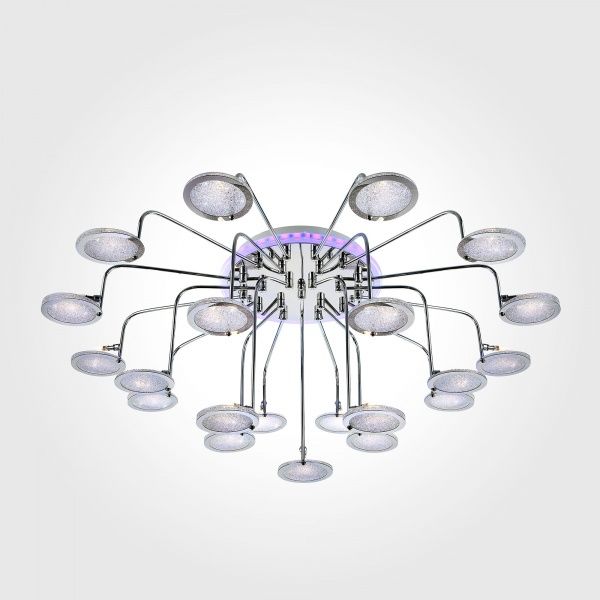 Люстра потолочная Strotskis Spider пульт ДУ LED-подсветка 21x3 Вт G4 хром 80109/21