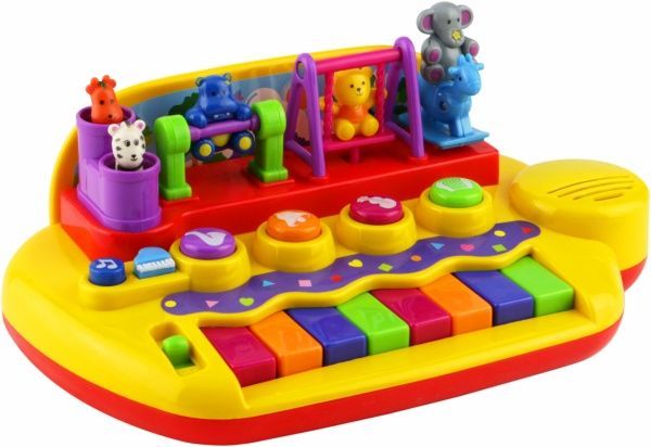 Пианино Kiddieland Зверята на качелях 33423