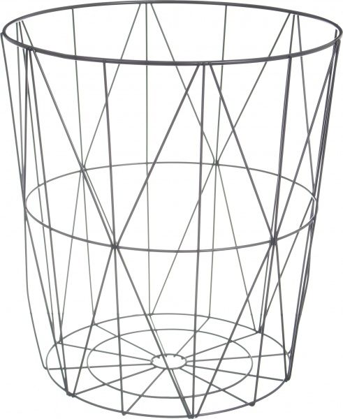 Стол-корзина Сканди 40х40х42 см черный с коричневым 