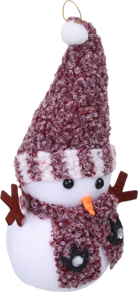 Підвіска Сніговик пінопласт мікс 4 види 14 см 