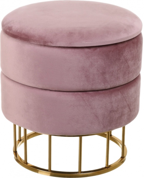 Скриня-пуф для зберігання Laurent пудровий 37,5х37,5х41 см 