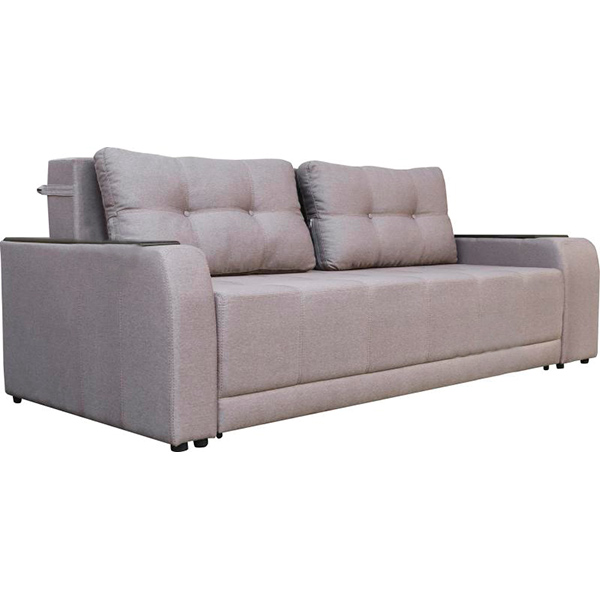 Диван прямий Кедр Плейн права ніша сірий 2400x1030 мм