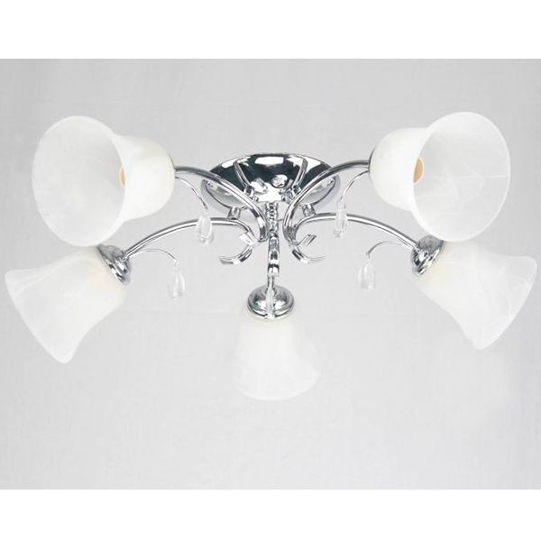 Люстра потолочная Геотон Е483-5 5x60 Вт E27 хром 