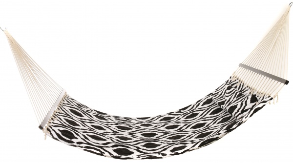 Гамак стеганый 140 см черно-белый 