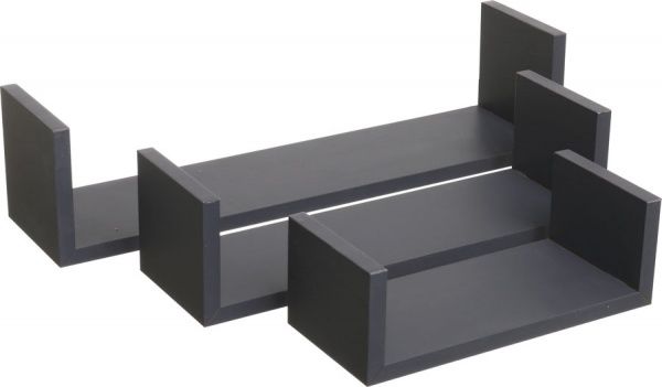 Комплект полок Нанси 12 мм 42х10х10 см серый 