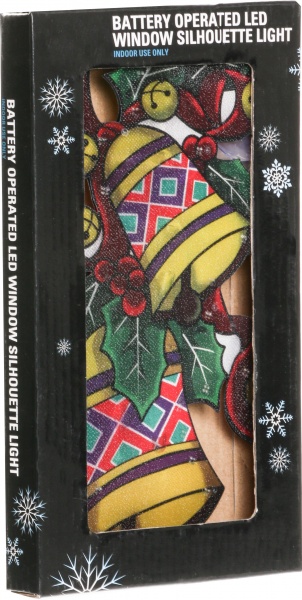 Декорация настенная LED Колокольчики 10 ламп 25 см 