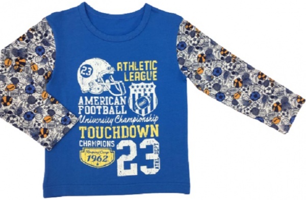 Піжама дитяча для хлопчика Bibo р.128 синій із сірим 81002 