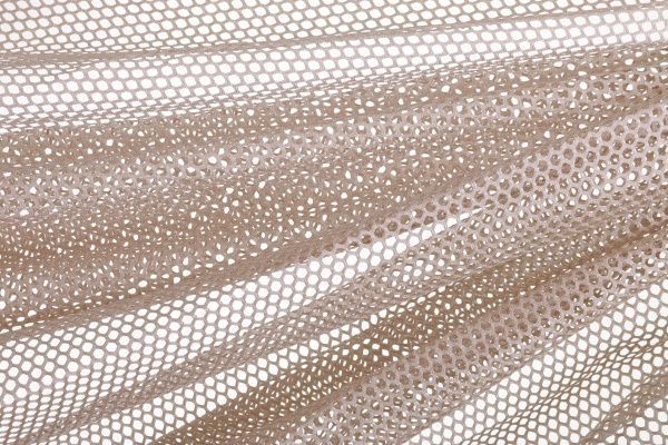 Ткань тюлевая крупная сетка 295 см золото 