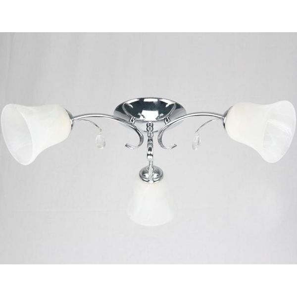 Люстра потолочная Геотон Е483-3 3x60 Вт E27 хром 