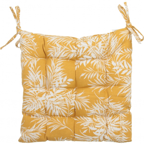 Подушка на стілець Листя жовта 37х37см Luna