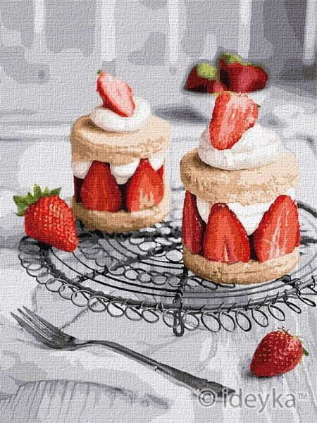 Картина по номерам Клубничное наслаждение Идейка 