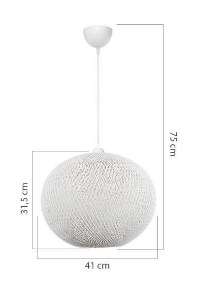 Підвіс Luna Yumak 1x60 Вт Е27 білий MDL.4748 