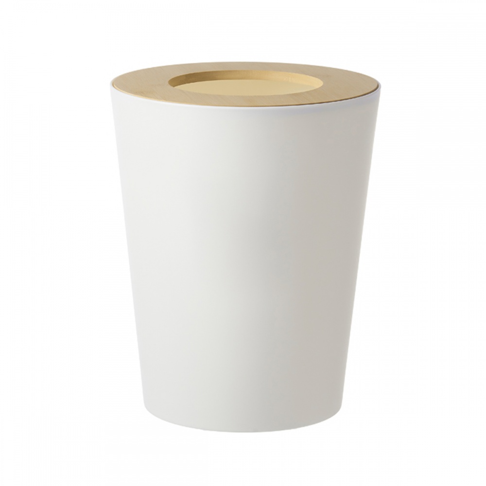 Ведро для мусора MVM 9 л белый/дерево светлое BIN-20 9L WHITE/WOOD