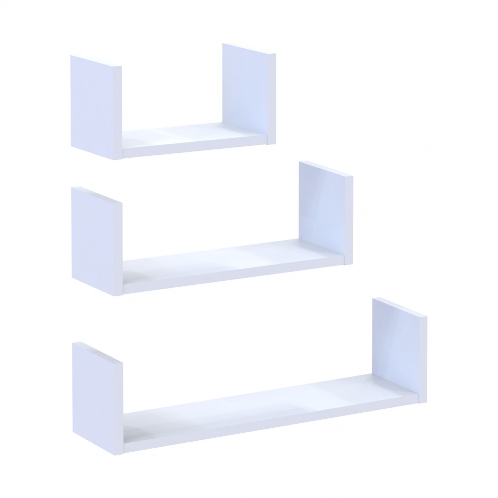 Набір полиць Doros Філ 3 шт. 600x150x150 мм білий аляска