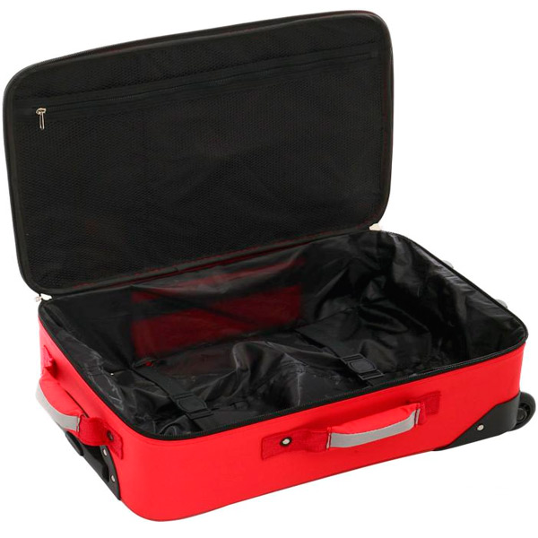 Чемодан Underprice 1022NC красный с серой полоской 51х35х17 см