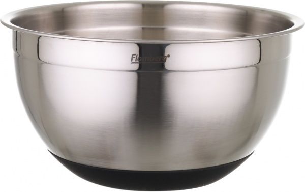 Миска из нержавеющей стали 4.5 л 24х13.5см с прорезиненным дном Flamberg Premium