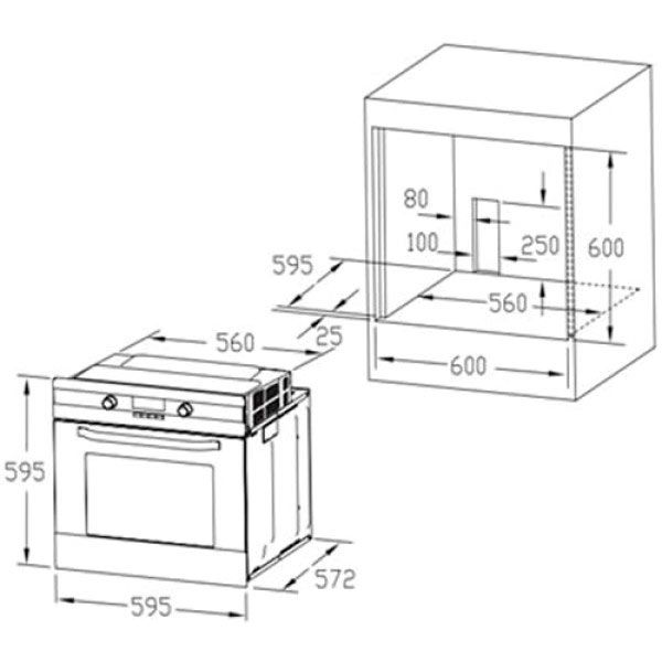 Духова шафа електричний Interline HS 870 X/2