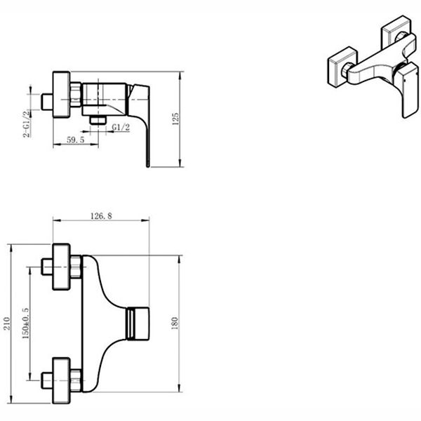 Смеситель для душа Koller Pool Neon Cube