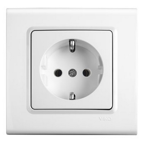 Розетка із заземленням Viko Linnera IP20 білий