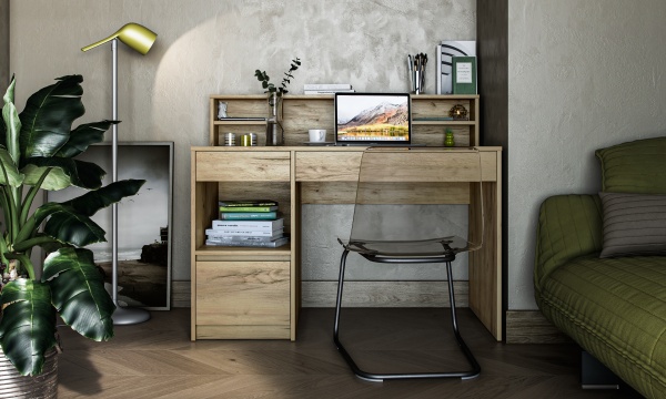 Стол письменный Грейд Отто 1200х980х600 мм дуб крафт золотой 