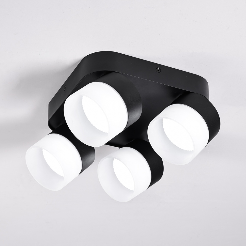 Світильник стельовий Hopfen Stark CL-4-ACRIL SPT BK 4xGX53 чорний