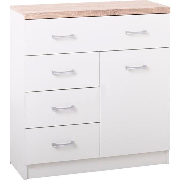 Комод VMV Holding Top Mix KOM 1D4S дуб сонома/белый 