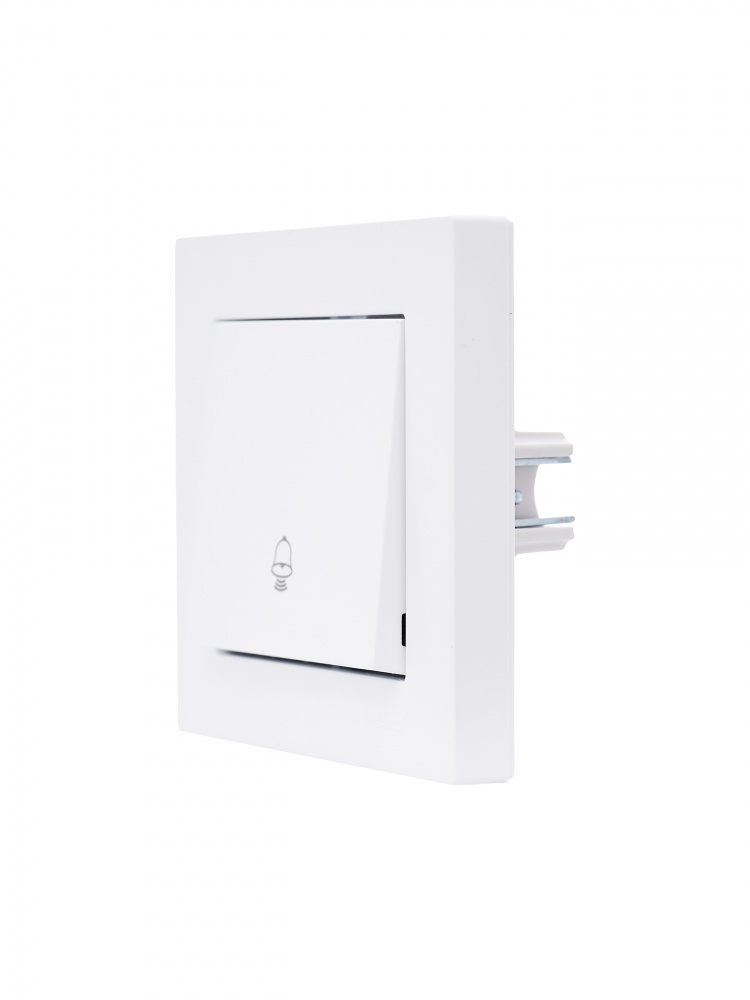 Кнопка дзвінка кнопковий Lezard Vesna без підсвітки білий 742-0288-103