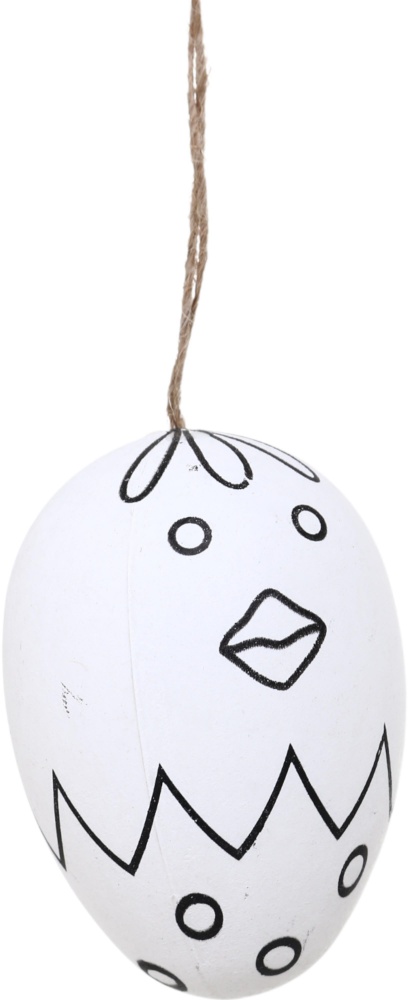 Декорация пасхальная яйцо-подвеска в наборе 6 шт. для окрашивания 9х4х28 см