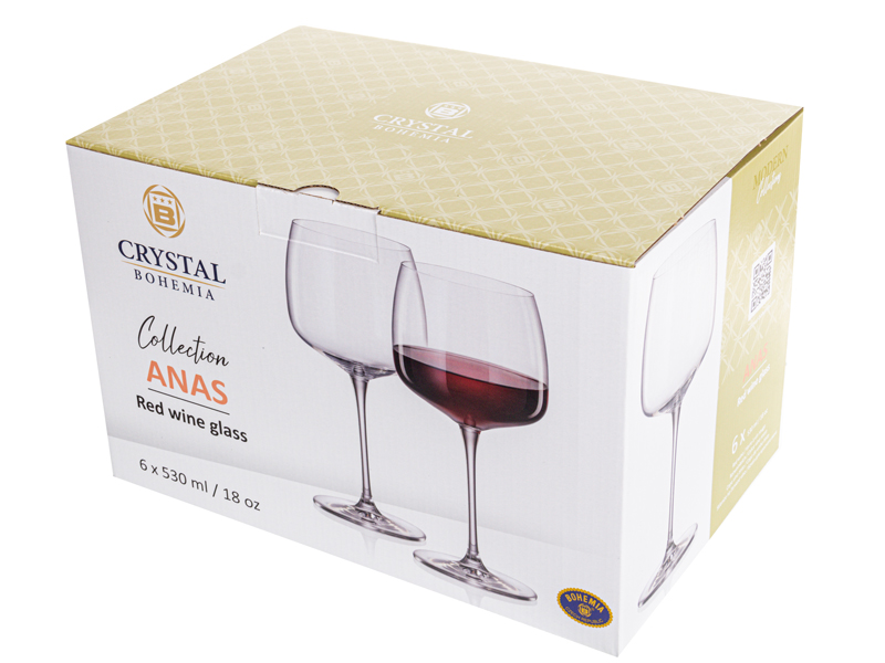 Набор бокалов для вина Bohemia Anas b1SJ60 530 мл 6 шт.