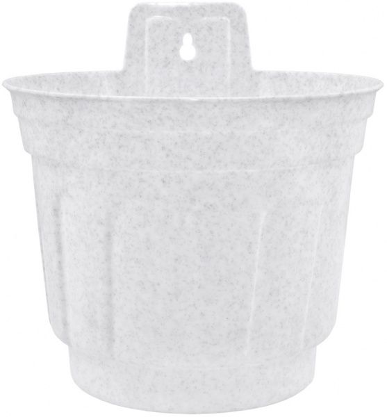 Горщик пластиковий Алеана Ріна круглий 1,6л білий із сірим (112060) 