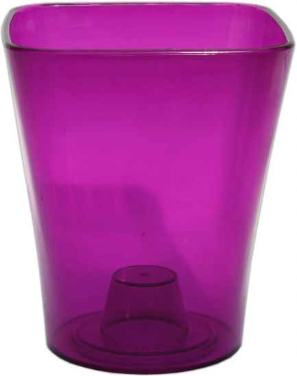 Кашпо для орхідей Оранжерея «Квадро» квадратний 3л фіолетовий 