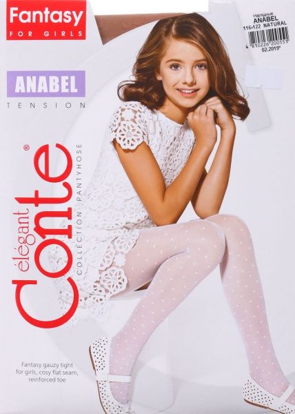 Колготки детскиедля девочек Conte-Kids Ce Anabel р.116 бежевый 