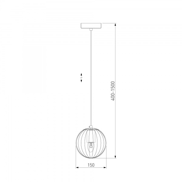 Підвіс Strotskis Juno 1x40 Вт E27 димчастий 50207/1 (димчатий) 