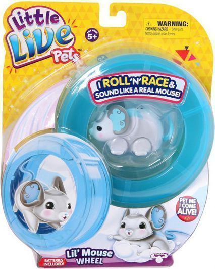 Игрушка интерактивная Moose Little Live Pets Мышонок Замечательные Крылья с колесом 28193