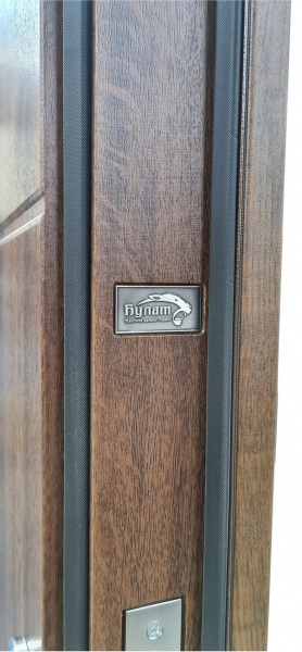 Дверь входная Булат Термо House – 705 стеклопакет дуб бронзовый 2050x1200 мм правая