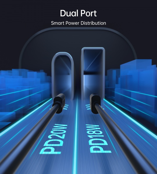 Автомобильное зарядное устройство Choetech TC0005-BK USB-A/USB-C 20Вт QC3.0/PD 