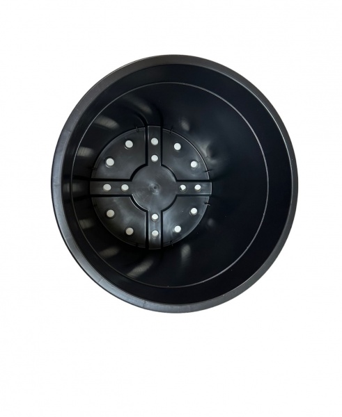 Горщик пластиковий Оранжерея технічний 60 л круглий black 