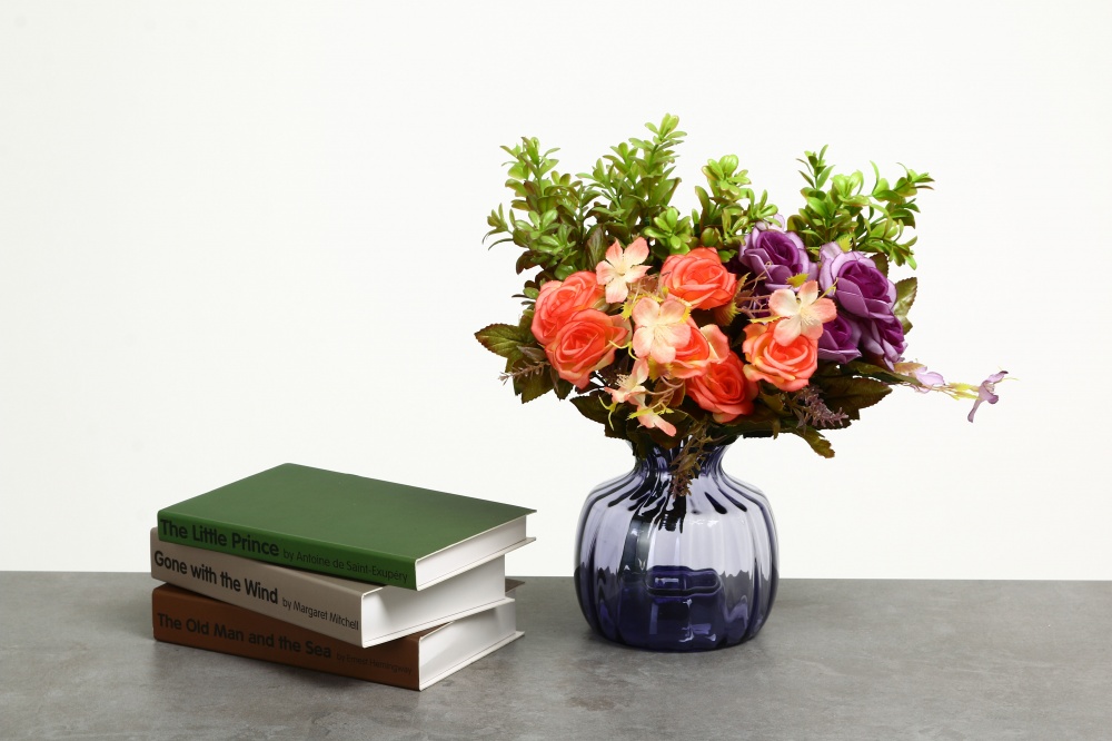 Ваза скляна Wrzesniak Glassworks Torun 13 см фіолетова 17-9937