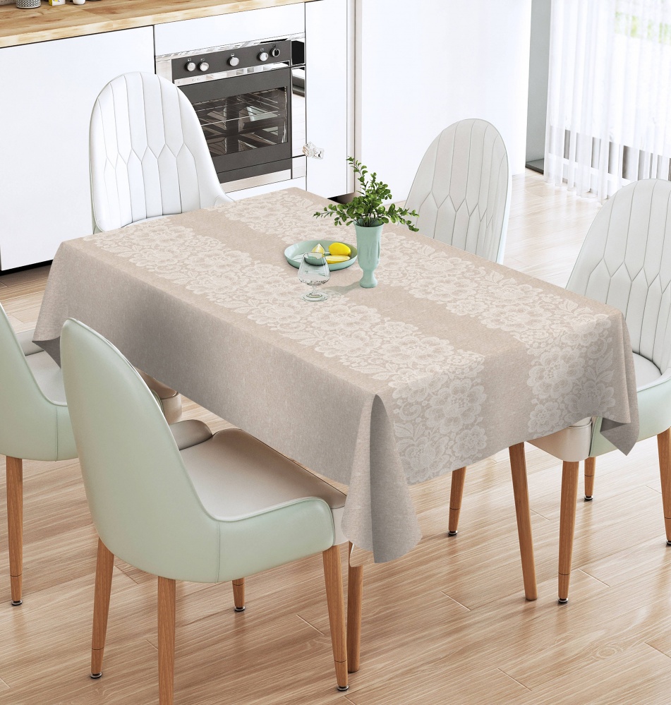 Скатерть Прованс PW195-R1096-1-2 137x200 см бежевый Dariana