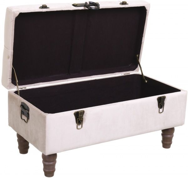 Сундук-пуф Shic B светло-серый, 71,5х37х36,5 см велюр 